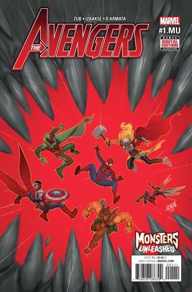 Marvel - AVENGERS (2017) # 1.MU ART ADAMS MONSTERS VARIANT