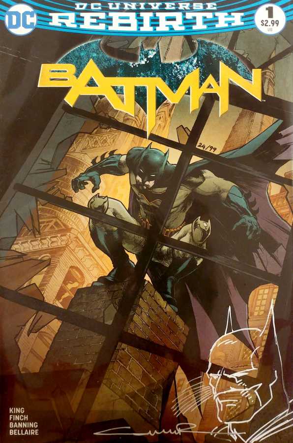 DC - Batman # 1 Paralel Evren Retailer Variant Yıldıray Çınar Sketchli 99 Limitli Sertifikalı