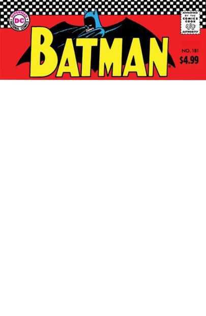 DC Comics - BATMAN # 181 FACSIMILE EDITION COVER C BLANK VARIANT