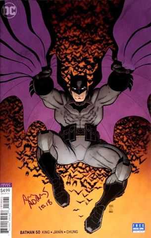DC Comics - Batman # 50 Arthur Adams Variant Arthur Adams İmzalı Sertifikalı