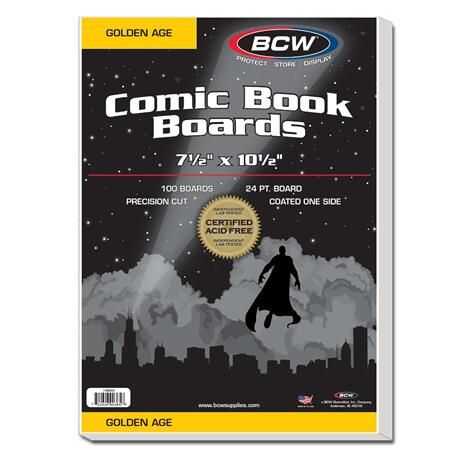 DC Comics - BCW GOLDEN AGE COMIC BOARDS (PACK OF 100) 
