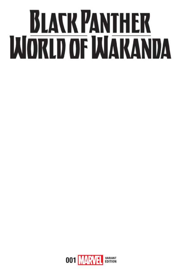 Marvel - Black Panther World Of Wakanda # 1 Blank Variant