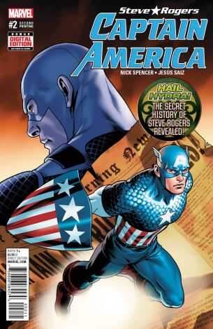 Marvel - CAPTAIN AMERICA STEVE ROGERS # 2 SECOND PRINTING