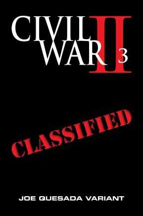 Marvel - CIVIL WAR II # 3 QUESADA MIDNIGHT LAUNCH VARIANT