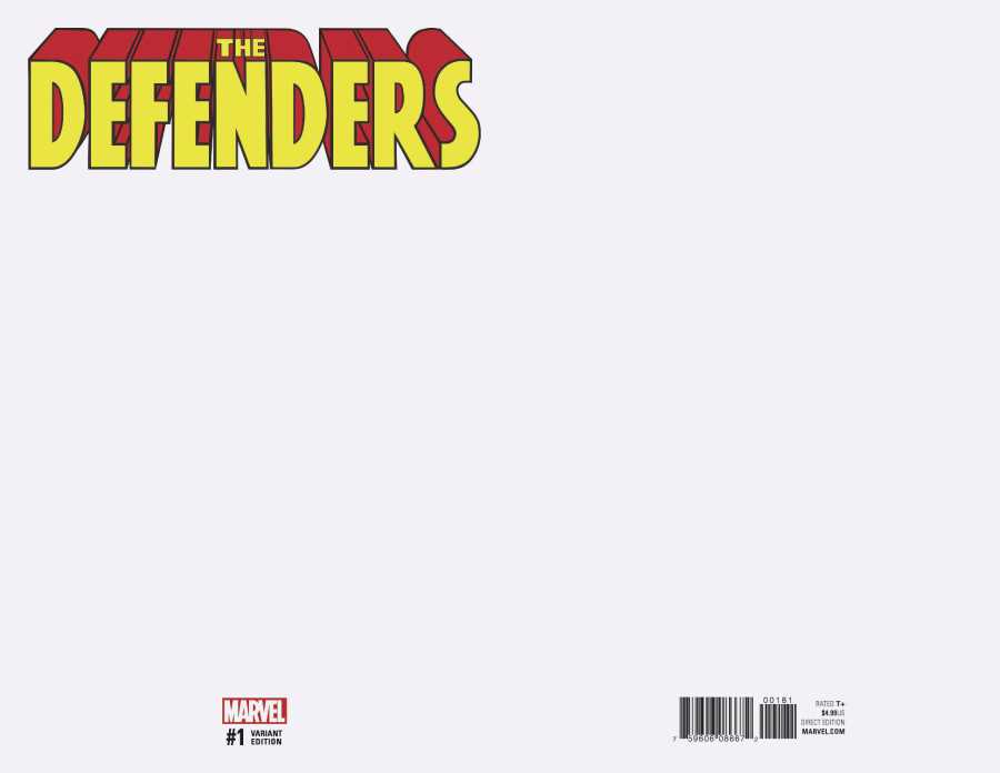 Marvel - Defenders # 1 Blank Variant 