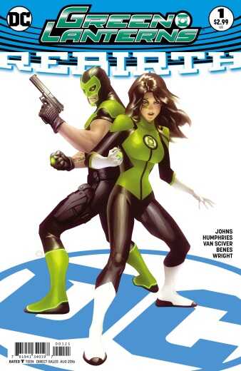 DC Comics - DF Green Lanterns Rebirth # 1 Variant Ethan Van Sciver İmzalı Sertifikalı