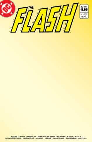 DC Comics - FLASH # 800 COVER K BLANK CARD STOCK VARIANT