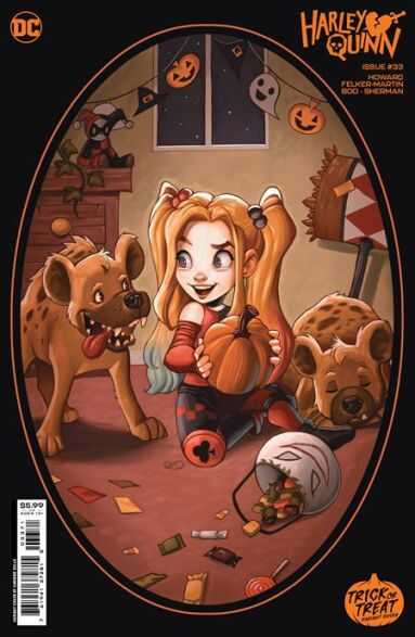 DC Comics - HARLEY QUINN # 33 COVER F CHRISSIE ZULLO TRICK OR TREAT CARD STOCK VARIANT
