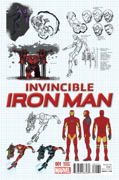 Marvel - INVINCIBLE IRON MAN (2015) # 1 1:25 MARQUEZ DESIGN VARIANT