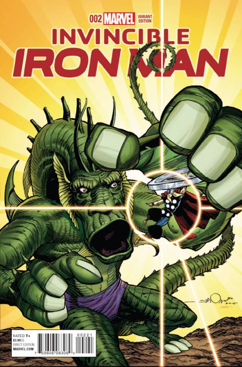 Marvel - INVINCIBLE IRON MAN (2015) # 2 1:10 SIMONSON KIRBY MONSTER VARIANT