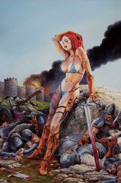 Dynamite - Invincible Red Sonja # 1 Paralel Evren Levend Canga Virgin Exclusive Variant Levend Canga