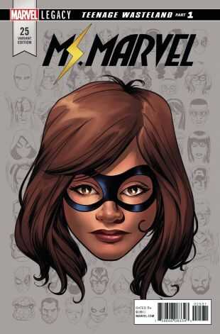 Marvel - MS MARVEL (2015) # 25 MCKONE HEADSHOT VARIANT