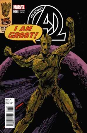 Marvel - NEW AVENGERS (2013) # 26 ROCKET RACCOON AND GROOT VARIANT