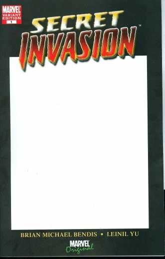 DC Comics - SECRET INVASION (2008) # 1 BLANK VARIANT