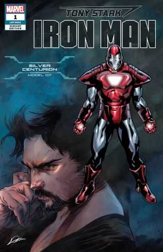 Marvel - TONY STARK IRON MAN # 1 SILVER CENTURION ARMOR VARIANT