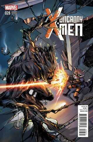Marvel - UNCANNY X-MEN (2013) # 28 ROCKET RACCOON AND GROOT VARIANT