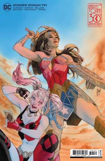  - WONDER WOMAN # 791 COVER C GUILLEM MARCH HARLEY QUINN 30TH ANNIVERSARY CARD STOCK VARIANT